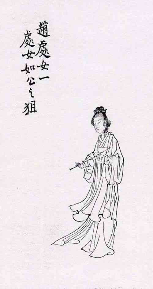 名人赵处女的画像