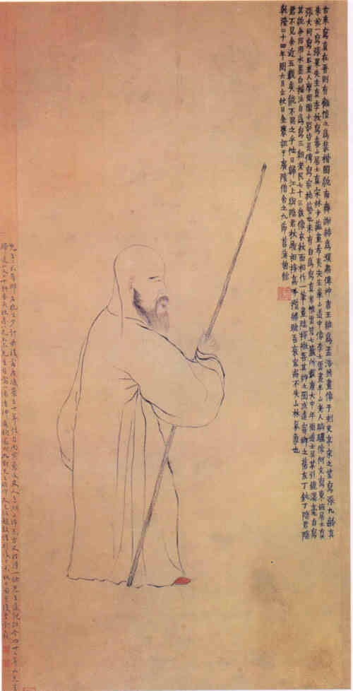 名人金农画像