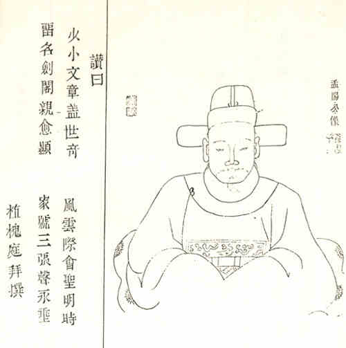 名人张载画像