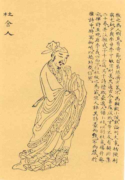 名人杜牧画像