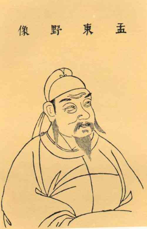 名人孟郊的画像