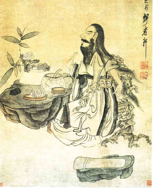 名人赵孟坚画像