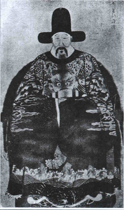 名人张居正画像