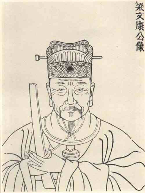 名人梁储的画像