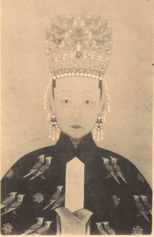 名人朱常洛刘皇后画像
