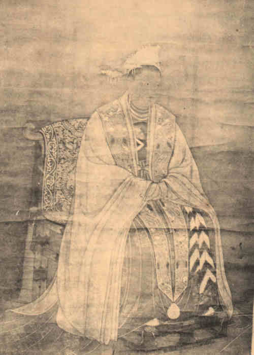 名人赵弘殷杜皇后画像