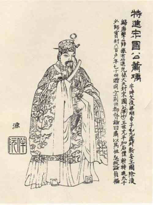 名人萧瑀的画像