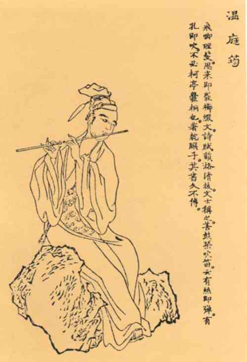 名人温庭筠的画像