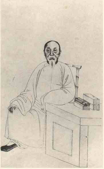名人丁以此画像