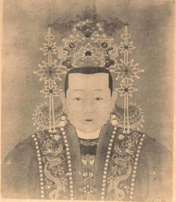 名人朱祁镇周皇妃画像