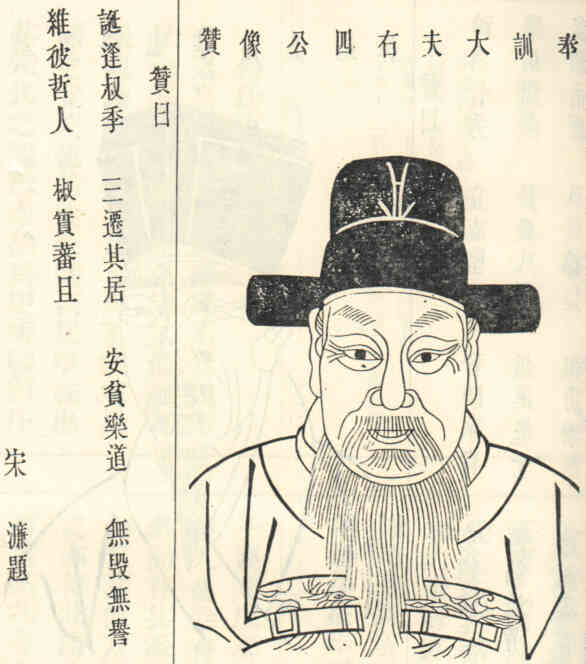 名人何右四画像