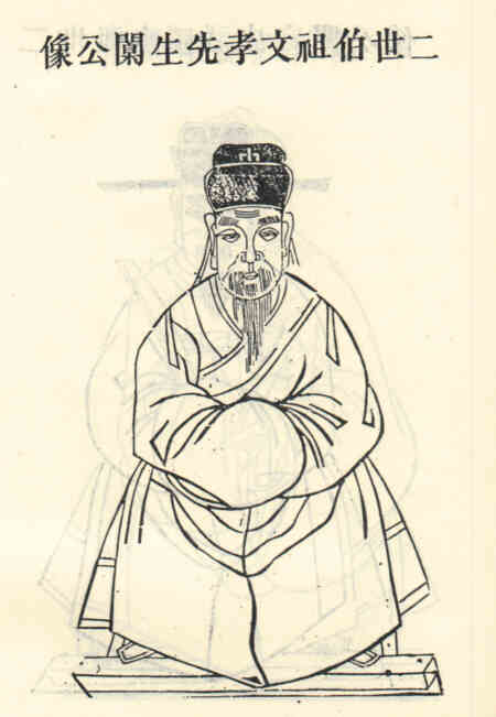 名人余闑画像