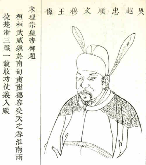 名人钱元瓘画像