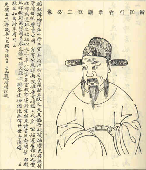 名人韩次卿的画像