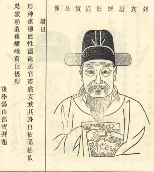 名人顾忠画像