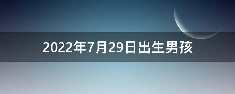 2022年7月29日出生男孩五行缺金出众特别名字