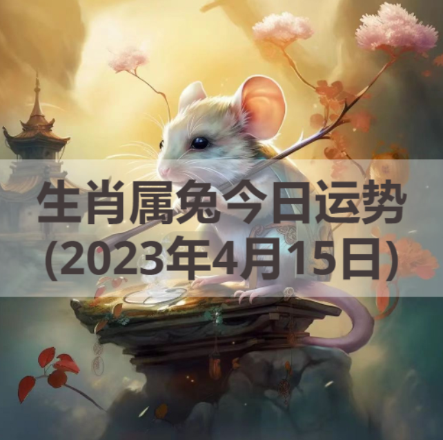 生肖属兔今日运势(2023年4月15日)