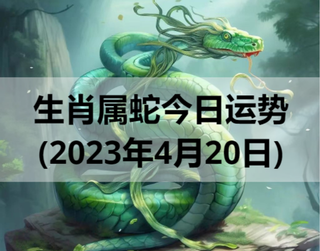 生肖属蛇今日运势(2023年4月20日) 
