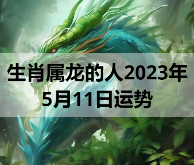 生肖属龙的人2023年5月11日运势