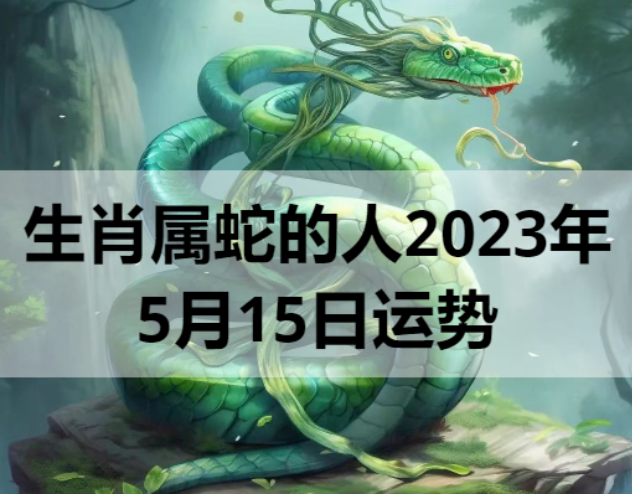 生肖属蛇的人2023年5月15日运势