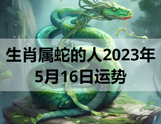 生肖属蛇的人2023年5月16日运势