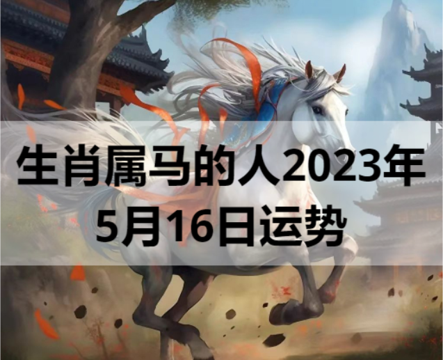 生肖属马的人2023年5月16日运势