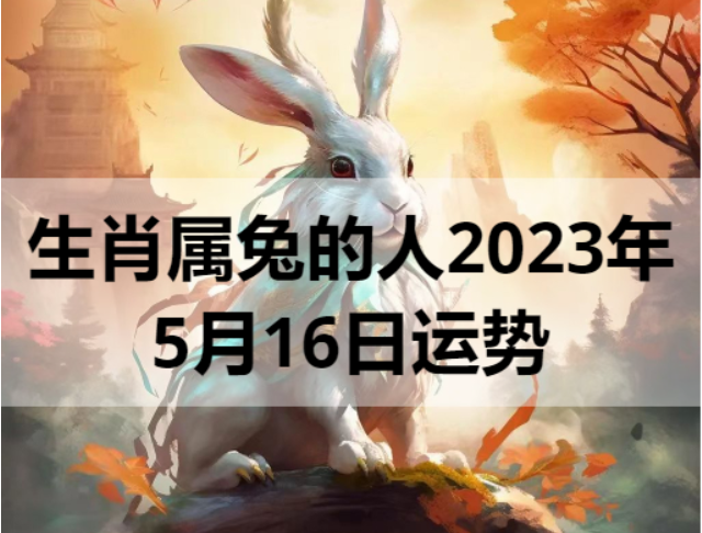生肖属兔的人2023年5月16日运势
