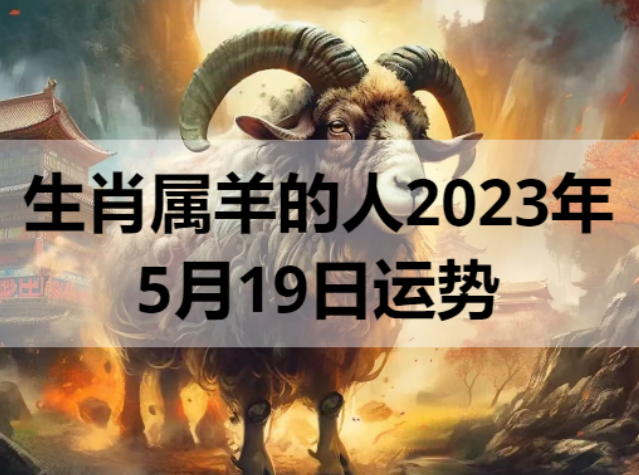生肖属羊2023年5月19日运势