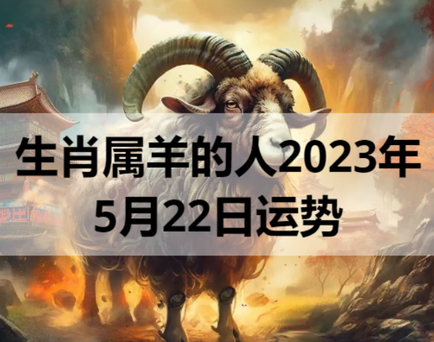 生肖属羊的人2023年5月22日运势