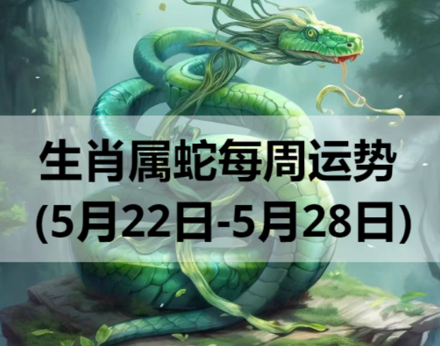 生肖属蛇每周运势 (5月22日-5月28日)