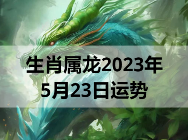 生肖属龙2023年5月23日运势