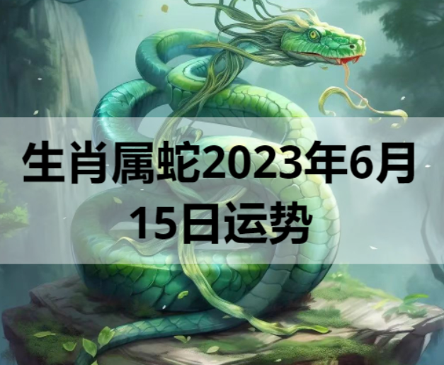 生肖属蛇2023年6月15日运势