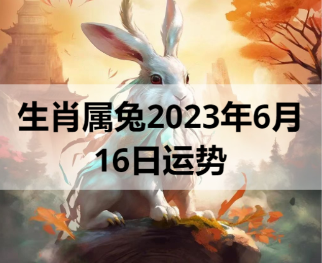 生肖属兔2023年6月16日运势