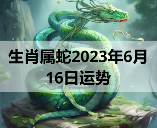 生肖属蛇2023年6月16日运势