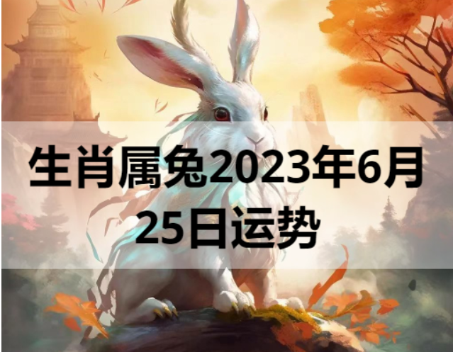 生肖属兔2023年6月25日运势