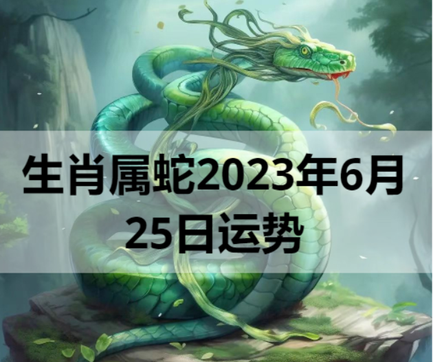 生肖属蛇2023年6月25日运势