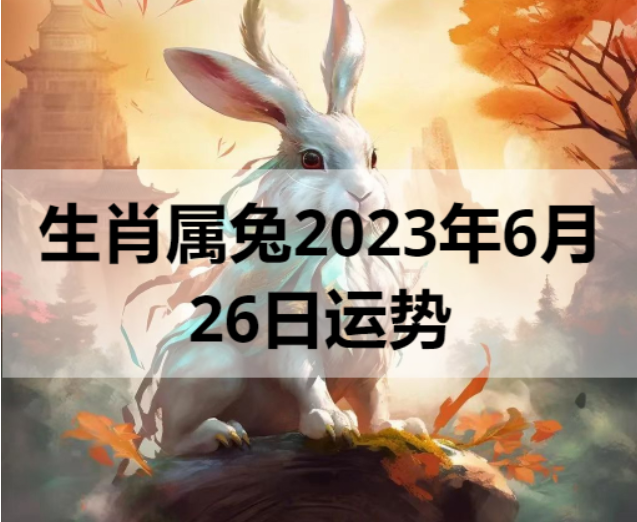 生肖属兔2023年6月26日运势