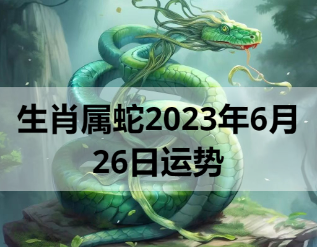 生肖属蛇2023年6月26日运势
