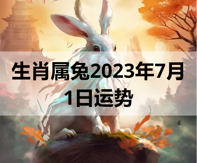 生肖属兔2023年7月1日运势