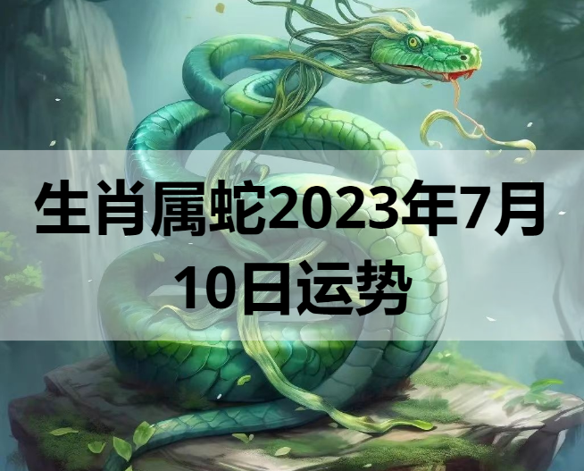生肖属蛇2023年7月10日运势