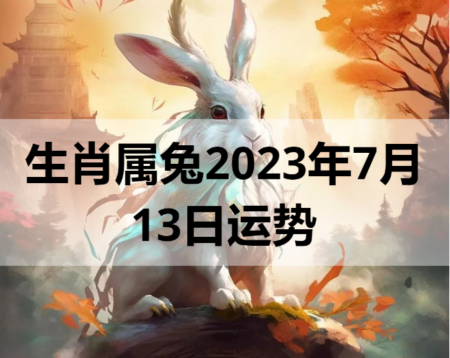 生肖属兔2023年7月13日运势