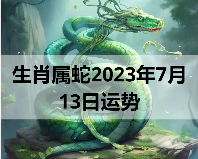 生肖属蛇2023年7月13日运势