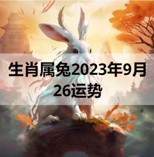 生肖属兔2023年9月26日运势