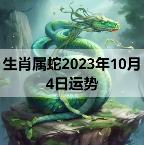 生肖属蛇2023年10月4日运势