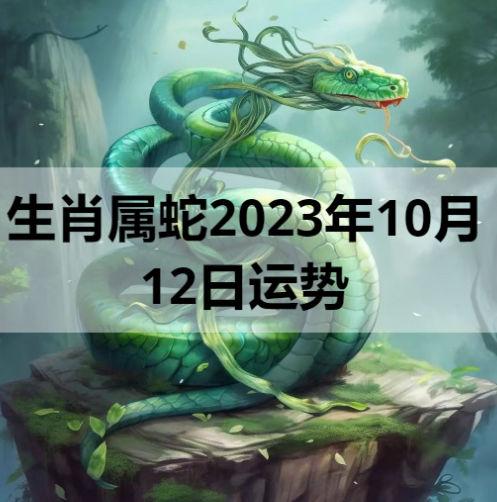 生肖属蛇2023年10月12日运势