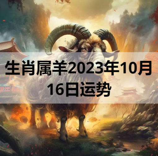 生肖属羊2023年10月16日运势