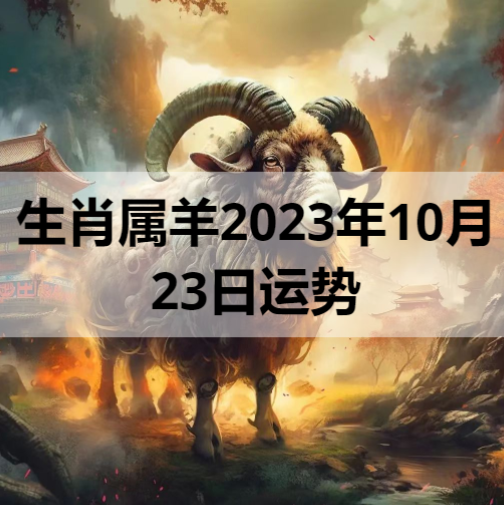 生肖属羊2023年10月23日运势