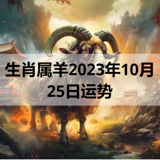 生肖属羊2023年10月25日运势