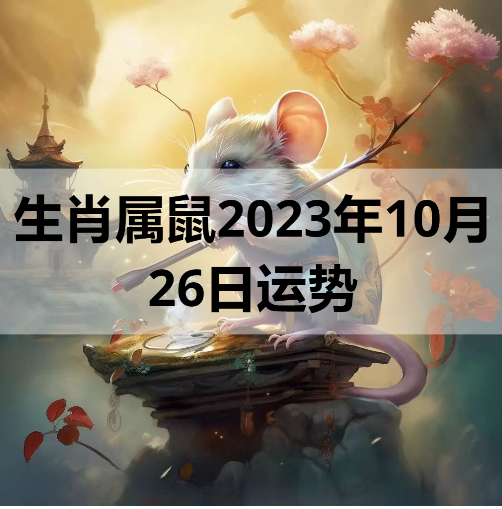 生肖属鼠2023年10月26日运势