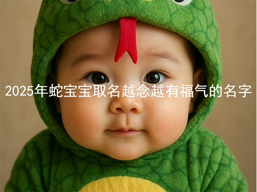 2025年蛇宝宝取名越念越有福气的名字